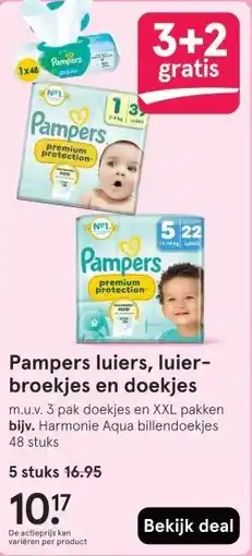 Etos Pampers luiers, luier- broekjes en doekjes aanbieding