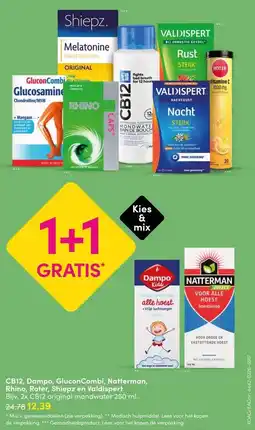 DA CB12, Dampo, GluconCombi, Natterman, Rhino, Roter, Shiepz en Valdispert aanbieding