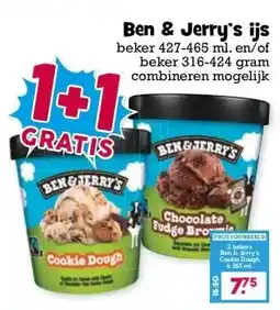 Boon`s Markt Ben & Jerry's ijs aanbieding
