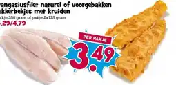 Boon`s Markt Pangasiusfilet naturel of voorgebakken lekkerbekjes met kruiden aanbieding