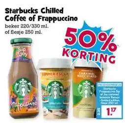 Boon`s Markt Starbucks Chilled Coffee of Frappuccino aanbieding