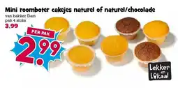 Boon`s Markt Mini roomboter cakejes naturel of naturel/chocolade aanbieding