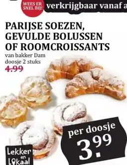 Boon`s Markt PARIJSE SOEZEN, GEVULDE BOLUSSEN OF ROOMCROISSANTS aanbieding