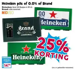 Boon`s Markt Heineken pils of 0.0% of Brand aanbieding