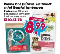 Boon`s Markt Purina One Bifensis kattenvoer en/of Beneful hondenvoer aanbieding