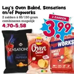 Boon`s Markt Lay's Oven Baked. Sensations en/of Popworks aanbieding