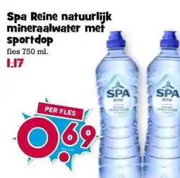 Boon`s Markt Spa Reine natuurlijk mineraalwater met sportdop aanbieding