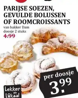 Boon`s Markt PARIJSE SOEZEN, GEVULDE BOLUSSEN OF ROOMCROISSANTS aanbieding