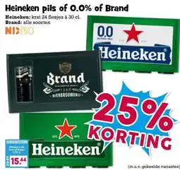 Boon`s Markt Heineken pils of 0.0% of Brand aanbieding