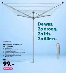 AllesZ Brabantia Lift-O-Matic droogmolen aanbieding
