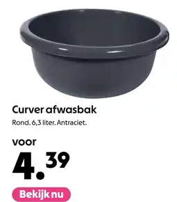 AllesZ Curver afwasbak Rond. 6,3 liter. Antraciet. aanbieding