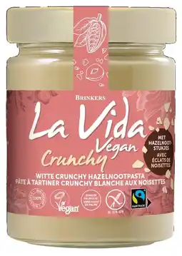 De Online Drogist La Vida Vegan Witte Crunchy Hazelnootpasta aanbieding
