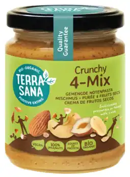 De Online Drogist TerraSana Gemengde Notenpasta Crunchy 4-Mix aanbieding