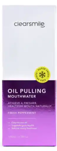 De Online Drogist ClearSmile Oil Pulling Mondwater Fresh Peppermint aanbieding