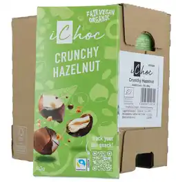 De Online Drogist iChoc Crunchy Hazelnut Melkchocoladereep aanbieding