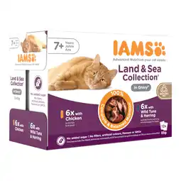 Zooplus 36 + 12 Gratis! IAMS natvoer voor kattten 48 x 85 g aanbieding