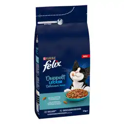Zooplus 2 kg Felix Dubbel lekker zalm & zeevis kattenvoer droog aanbieding