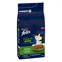 Zooplus 2 kg Felix Doubly Delicious Inhome Gevogelte Kattenvoer droog aanbieding