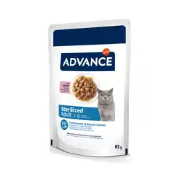 Zooplus 38 x 85 g + 10 x 85 g gratis ! Advance natvoer voor katten 48 x 85 g - Sterilized Kalkoen aanbieding