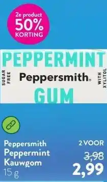 Holland & Barrett Peppermint Kauwgom aanbieding