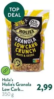 Holland & Barrett Holie's Granola Low Carb Crunch Nuts & Seeds aanbieding