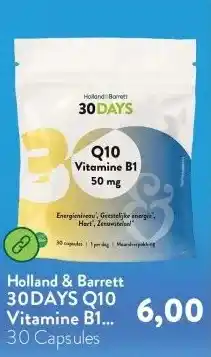 Holland & Barrett 30DAYS Q10 Vitamine B1 50mg aanbieding