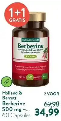 Holland & Barrett Berberine 500 mg – 60 capsules aanbieding