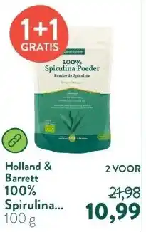 Holland & Barrett 100% Spirulina Poeder Biologisch aanbieding