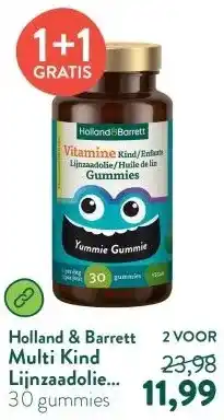 Holland & Barrett Multi Kind Lijnzaadolie Citroensmaak - 30 gummies aanbieding