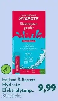 Holland & Barrett Hydrate Elektrolytenpoeder Framboossmaak - 30 sticks aanbieding