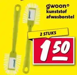 Nettorama gwoono kunststof afwasborstel aanbieding