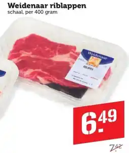 Coop Weidenaar riblappen aanbieding