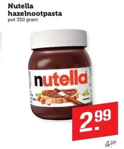 Coop Nutella hazelnootpasta aanbieding