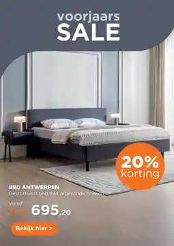 TotaalBED Bed Antwerpen | 140 x 200 cm | Challenger 752, donkerblauw aanbieding