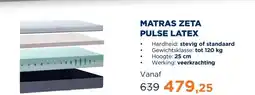 TotaalBED Matras Zeta Pulse-latex | 70 x 200 cm | Standaard aanbieding