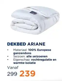 TotaalBED Dekbed Ariane 100% dons | Enkel aanbieding