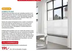 Kluswijs DUBBELE PLISSÉ aanbieding