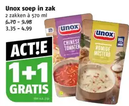 Poiesz Unox soep in zak aanbieding