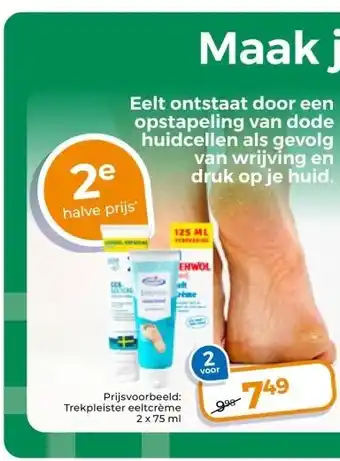 Trekpleister Eelt ontstaat door een opstapeling van dode huidcellen als gevolg van wrijving en druk op je huid. aanbieding