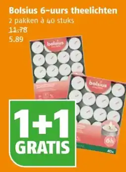 Poiesz Bolsius 6-uurs theelichten aanbieding