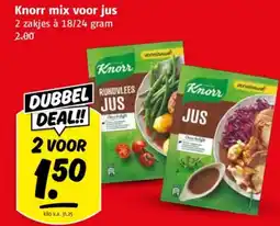 Poiesz Knorr mix voor jus aanbieding