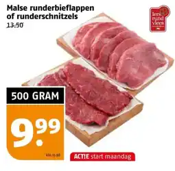 Poiesz Malse runderbieflappen of runderschnitzels aanbieding