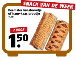 Poiesz Beemster kaasbroodje of ham kaas broodje aanbieding