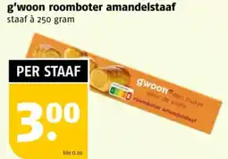 Poiesz g'woon roomboter amandelstaaf aanbieding