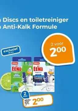 Trekpleister WC EendⓇ Fresh Discs en toiletreiniger Mint Mission, en Anti-Kalk Formule aanbieding