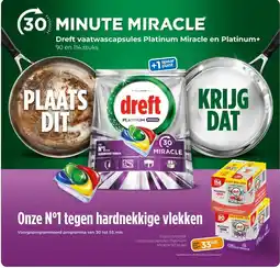 Trekpleister Dreft vaatwascapsules Platinum Miracle en Platinum+ 90 en 114 stuks aanbieding