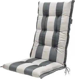 Intratuin Madison tuinkussen hoge rug Alice taupe 123 x 50 x 7 cm aanbieding