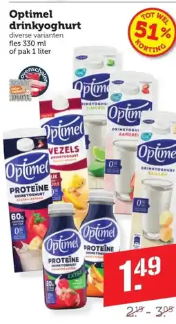 Coop Optimel drinkyoghurt aanbieding