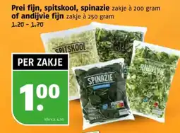 Poiesz Prei fijn, spitskool, spinazie of andijvie fijn aanbieding