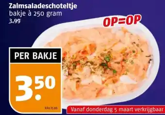 Poiesz Zalmsaladeschoteltje aanbieding